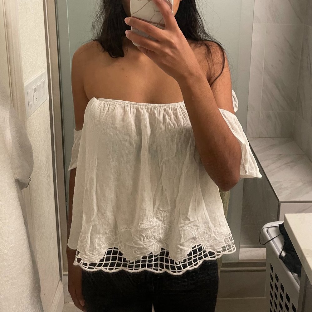 White Off-Shoulder Top